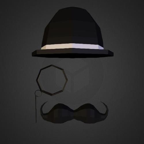 Gentleman Facial Accessories - Low Poly preview image